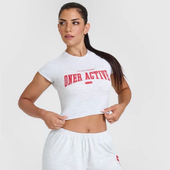 Oner Active Tops - Oner Active Light Gray and Red baby T size large